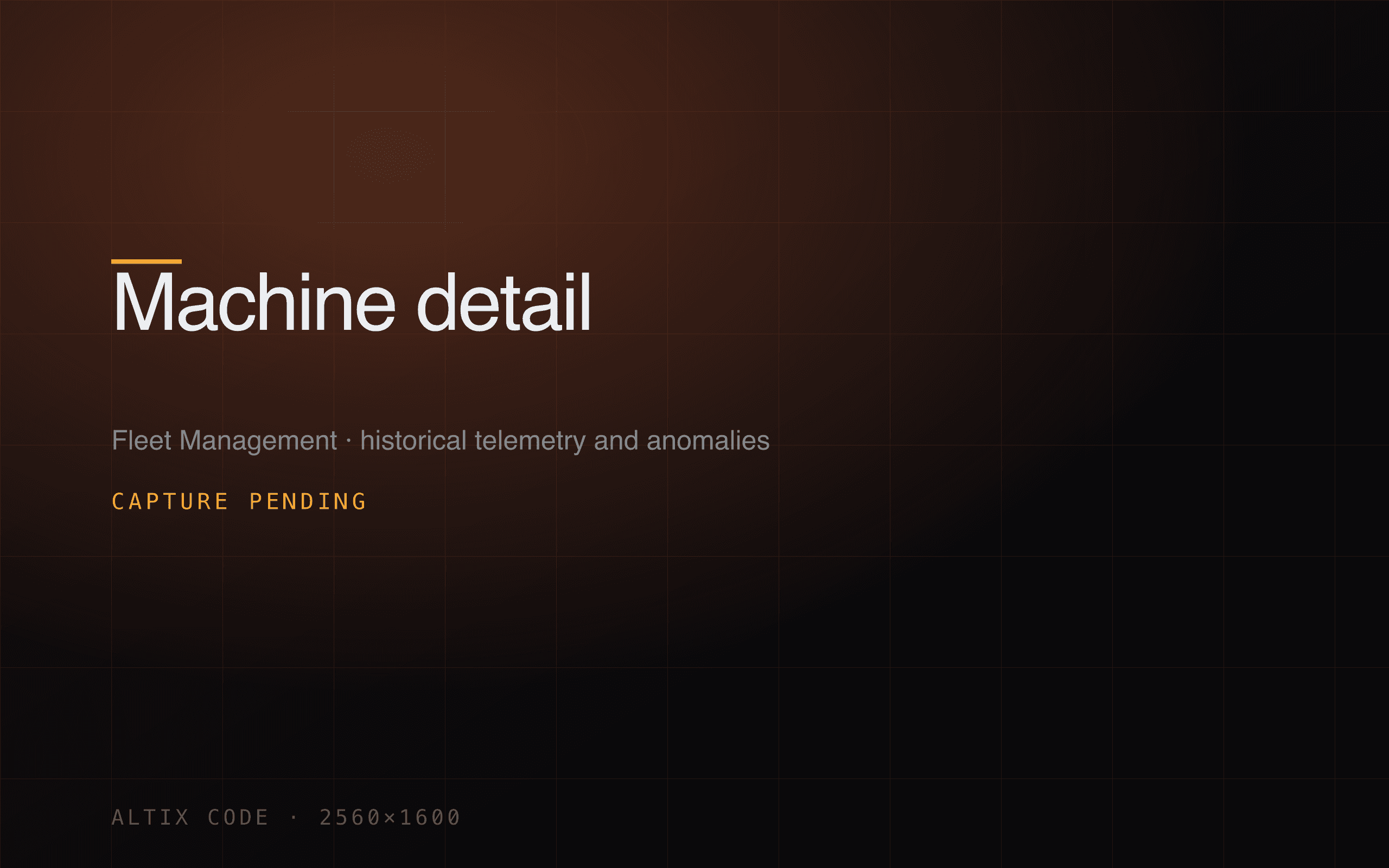 Machine detail with historical telemetry
