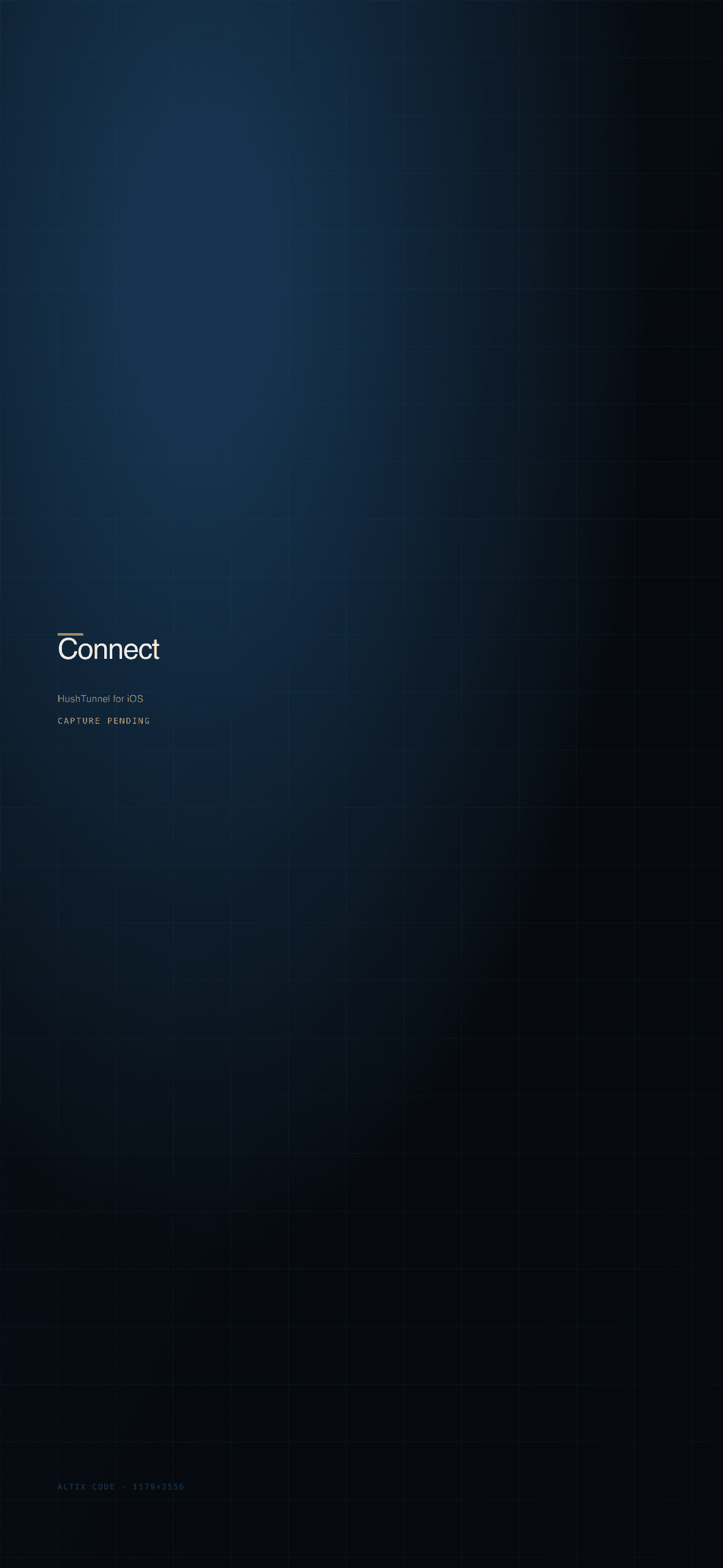 HushTunnel iOS connect screen