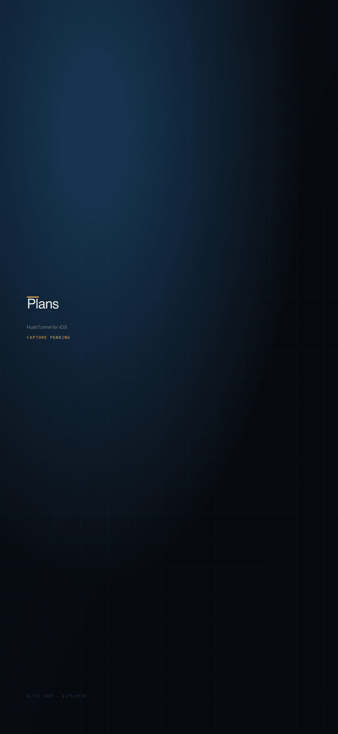 HushTunnel iOS plan picker