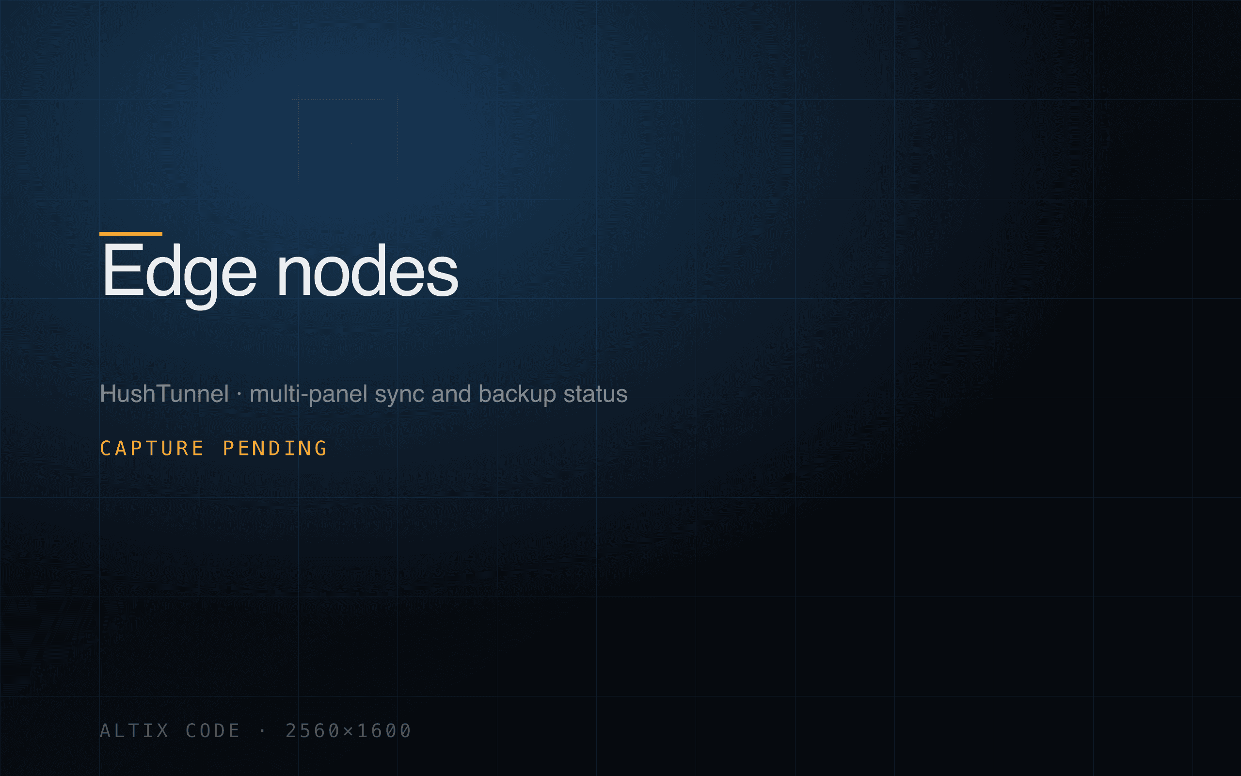 Edge node management screen
