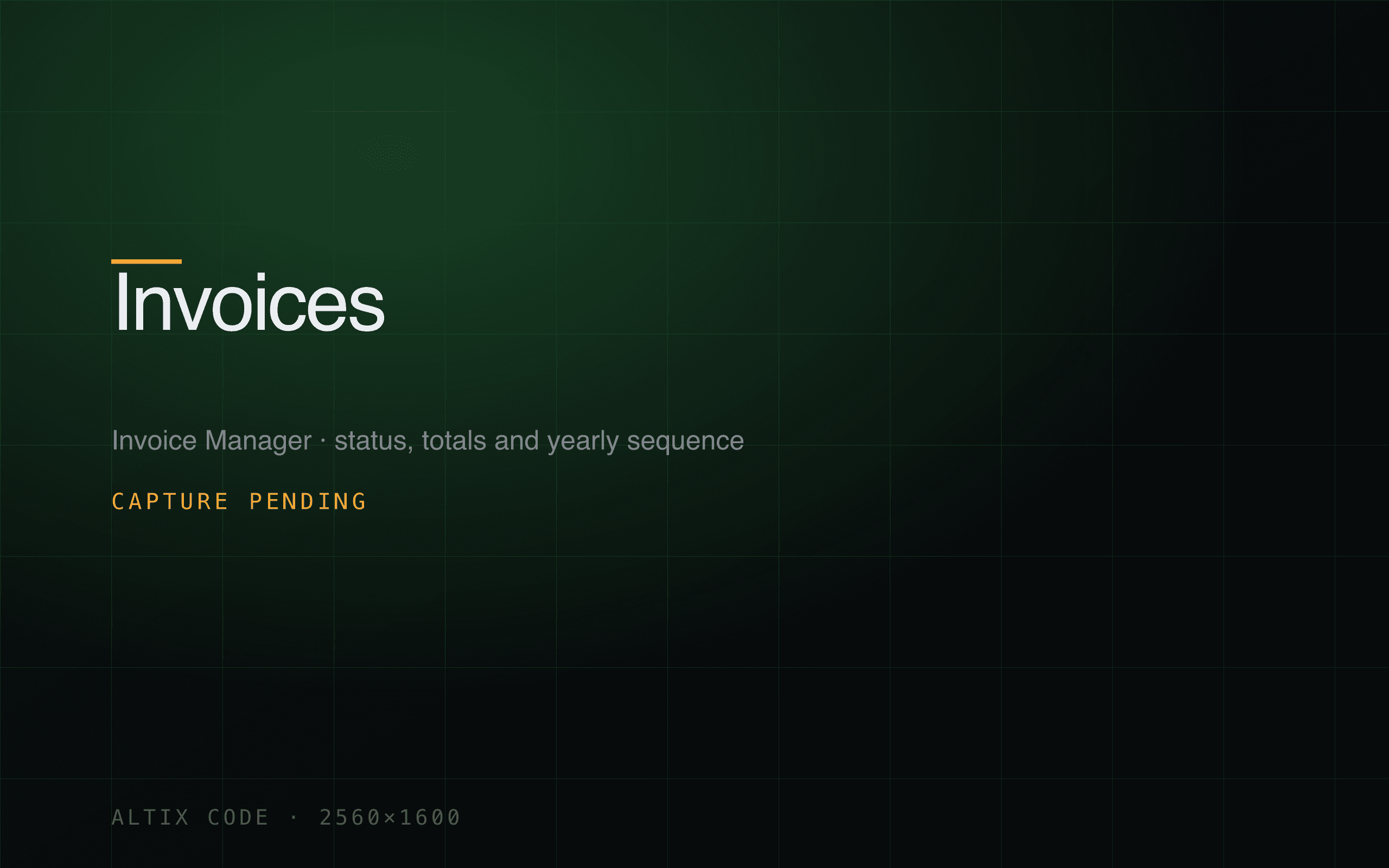 Invoice list with statuses and totals