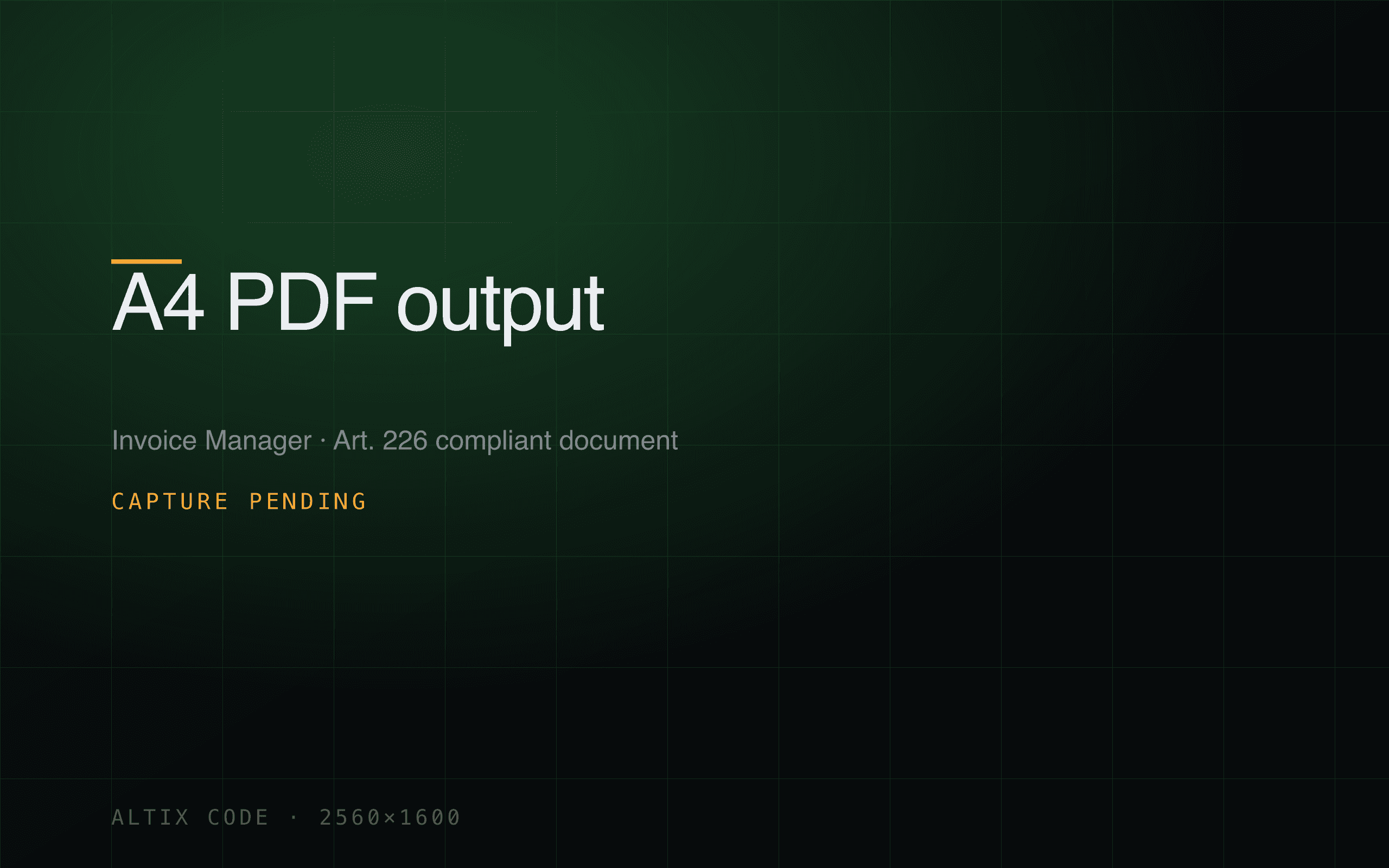 Generated A4 PDF invoice