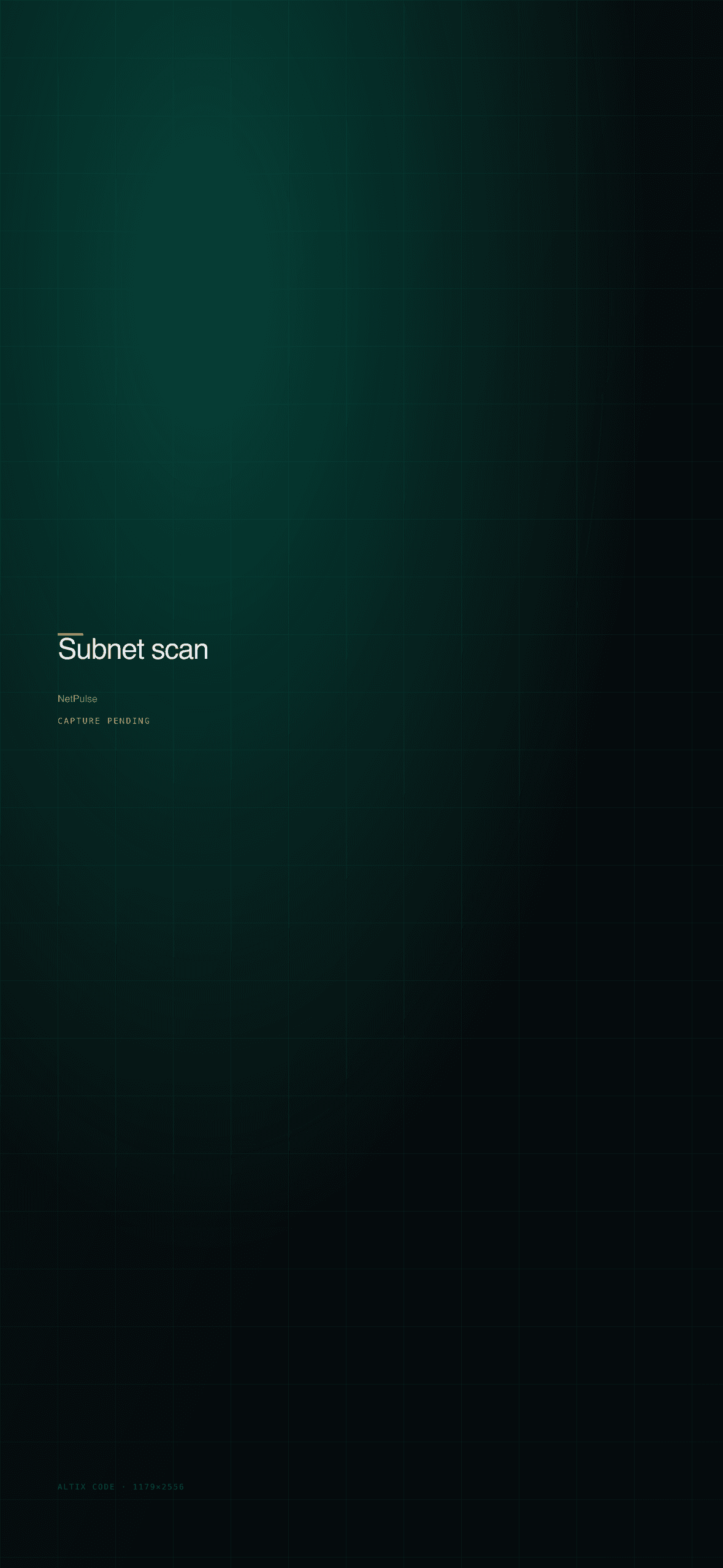NetPulse subnet scan