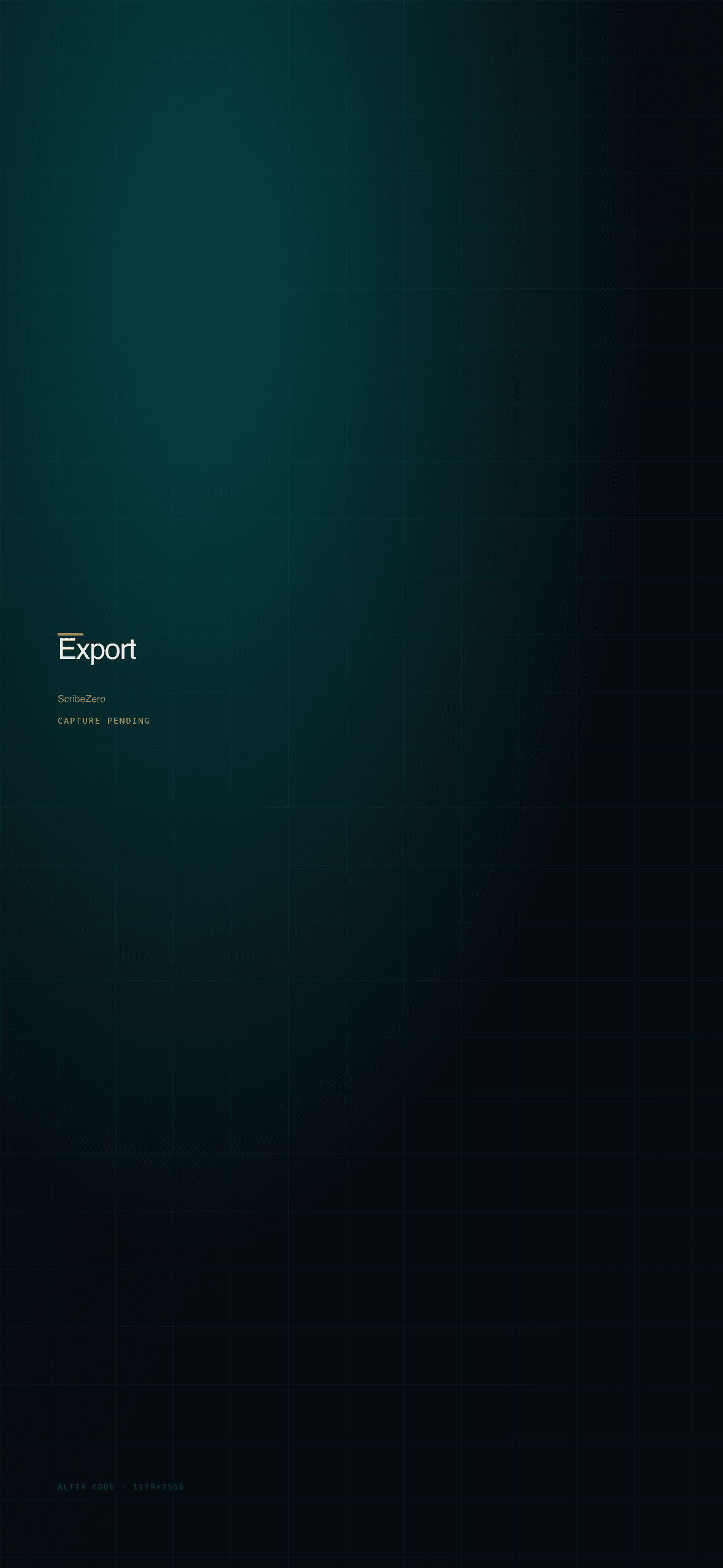 ScribeZero export options