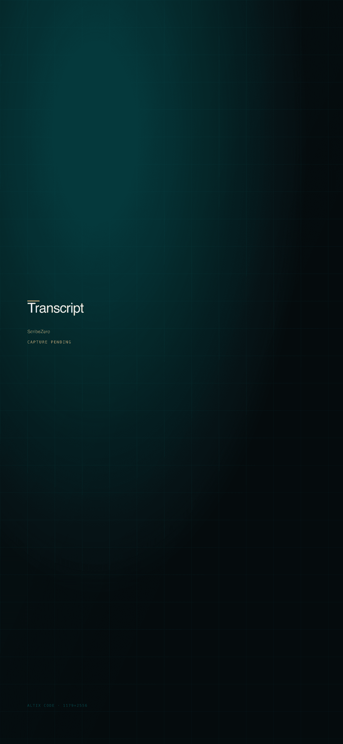 ScribeZero transcript view
